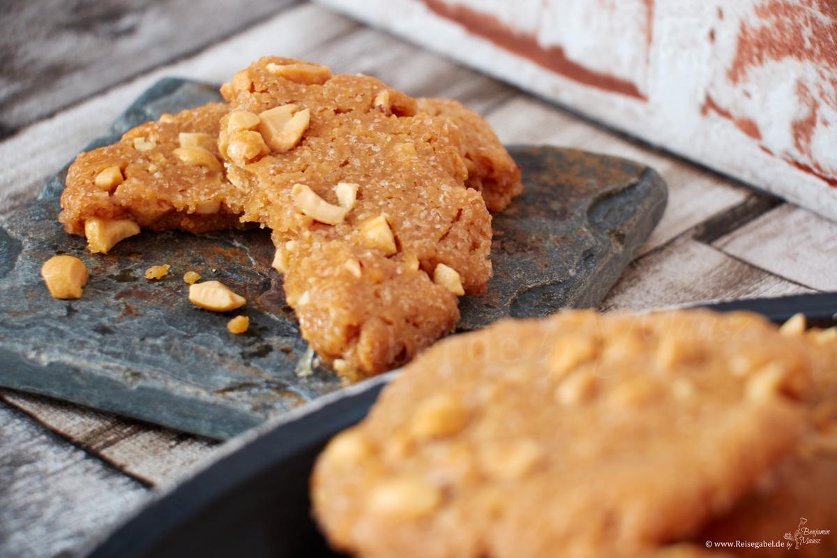 Rezeptbild: Erdnussbutter Cookies – nussig, knackig, lecker!