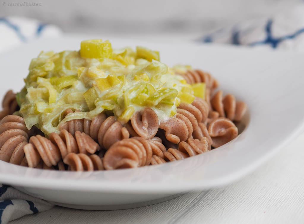 Rezeptbild: Pasta mit Feta-Lauch-Sauce