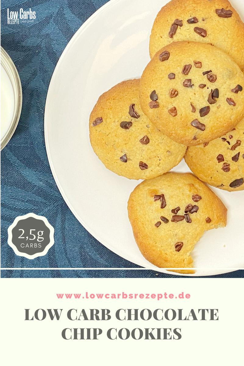 Rezeptbild: 2,5 g Carb Chocolate chip Low Carb Cookies Rezept