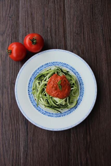 Rezeptbild: Roh-vegane Zucchini Spagetthi