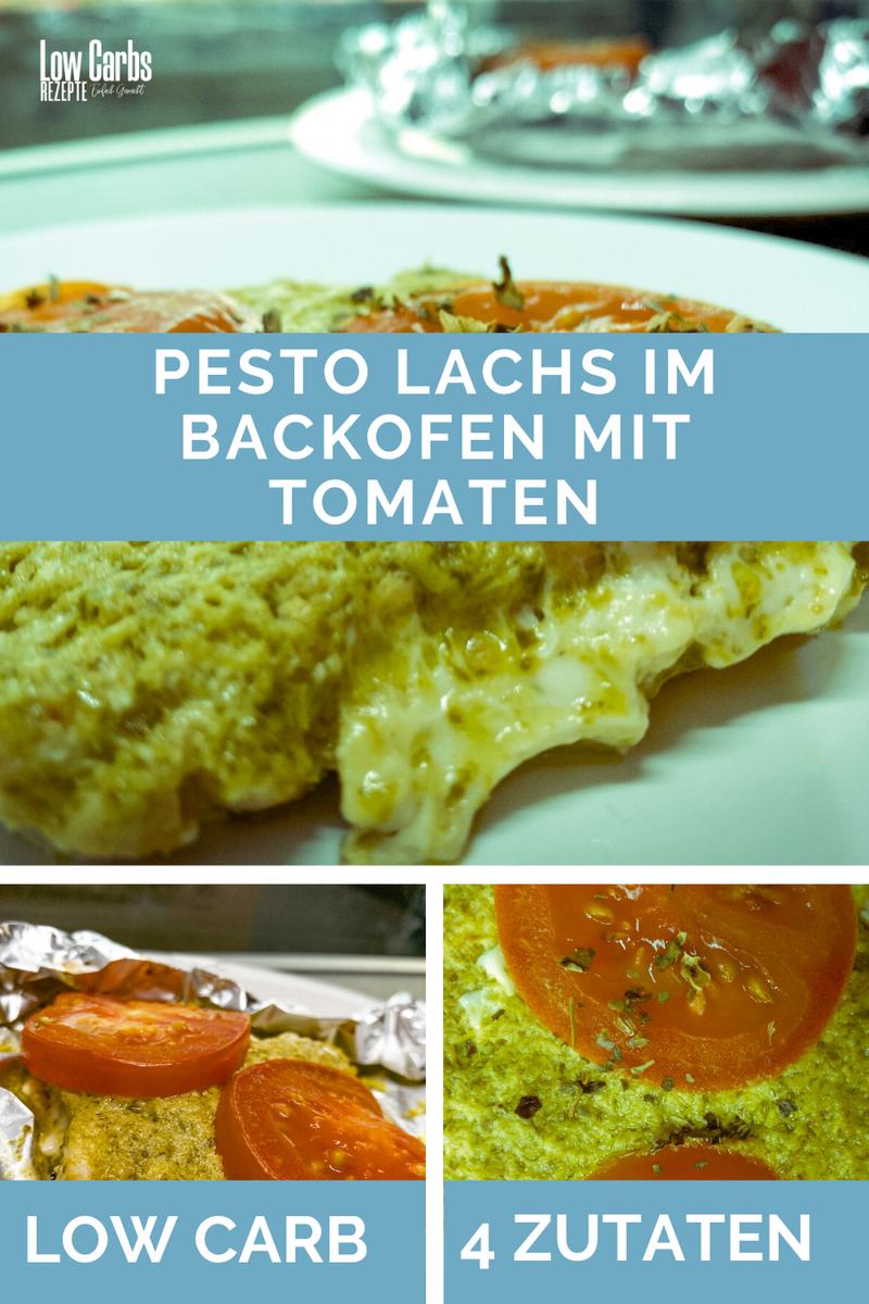 Rezeptbild: Pesto Lachs im Backofen mit Tomaten