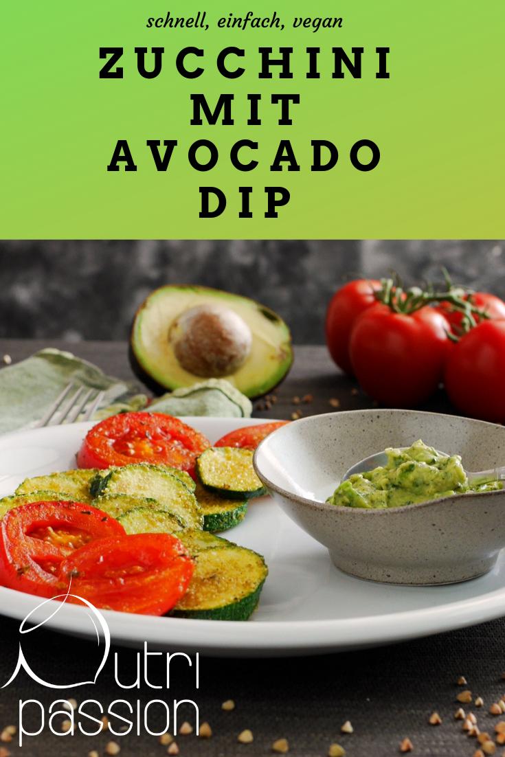 Rezeptbild: Zucchini mit Avocado Dip (glutenfrei)