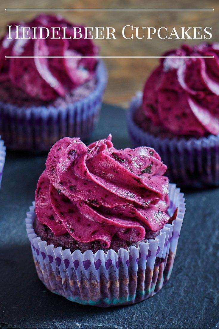 Rezeptbild: Heidelbeer-Cupcakes – tolle Farbe und super Geschmack 