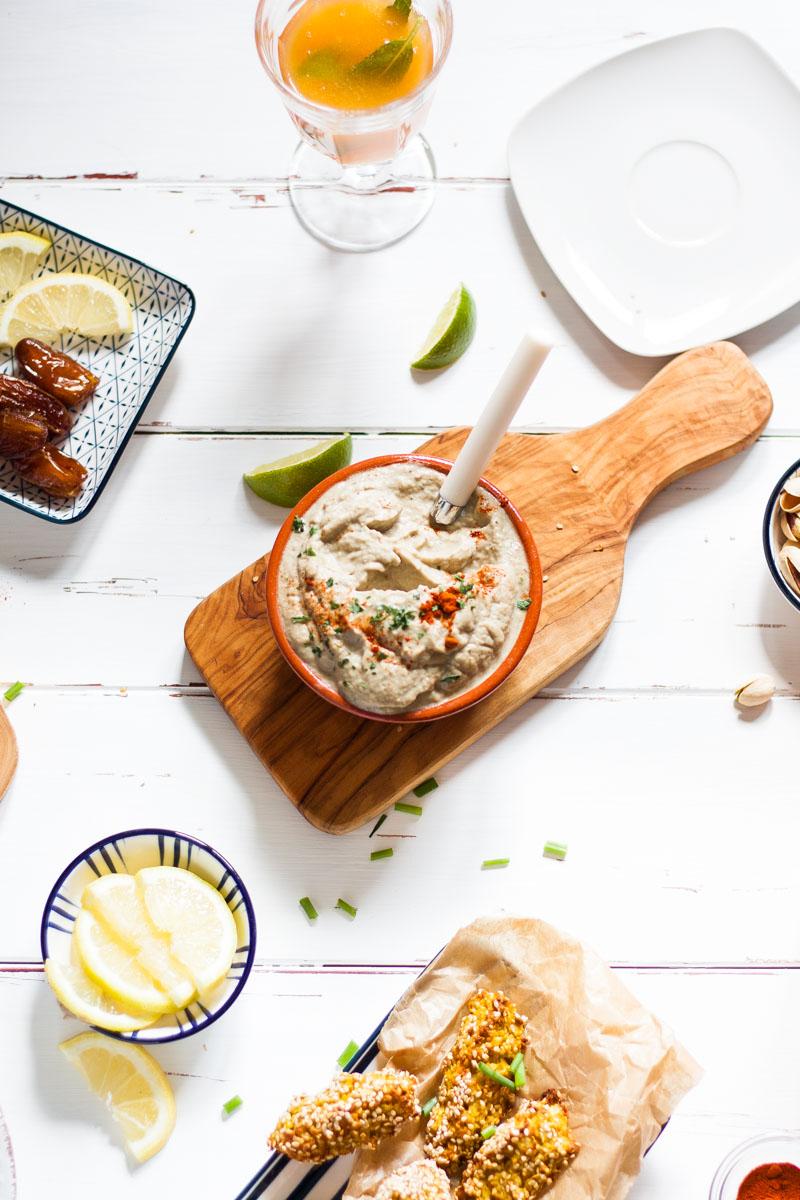 Rezeptbild: Gesund Snacken mit leckerem Auberginen Dip