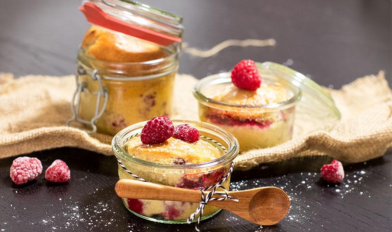 Rezeptbild: Himbeerkuchen im Glas