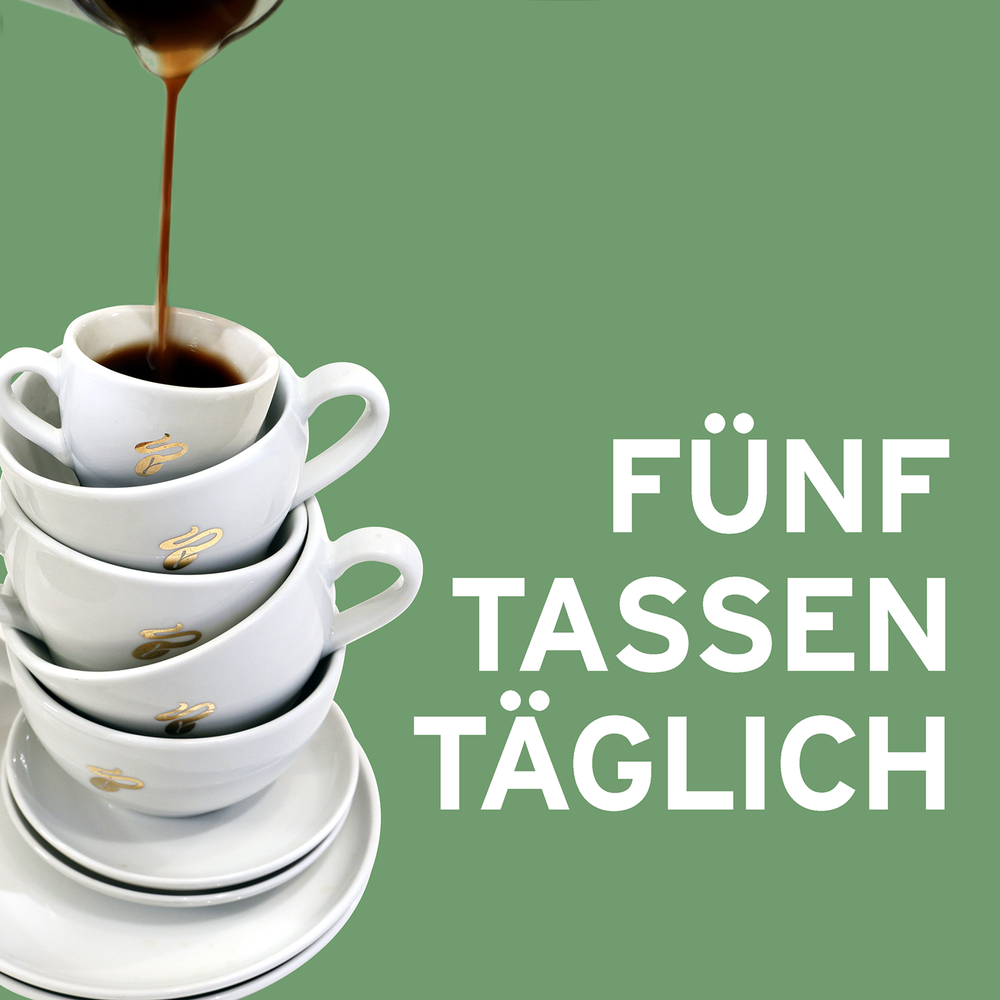 Podcast Logo 5 Tassen täglich – Kaffee, Nachhaltigkeit & Action!