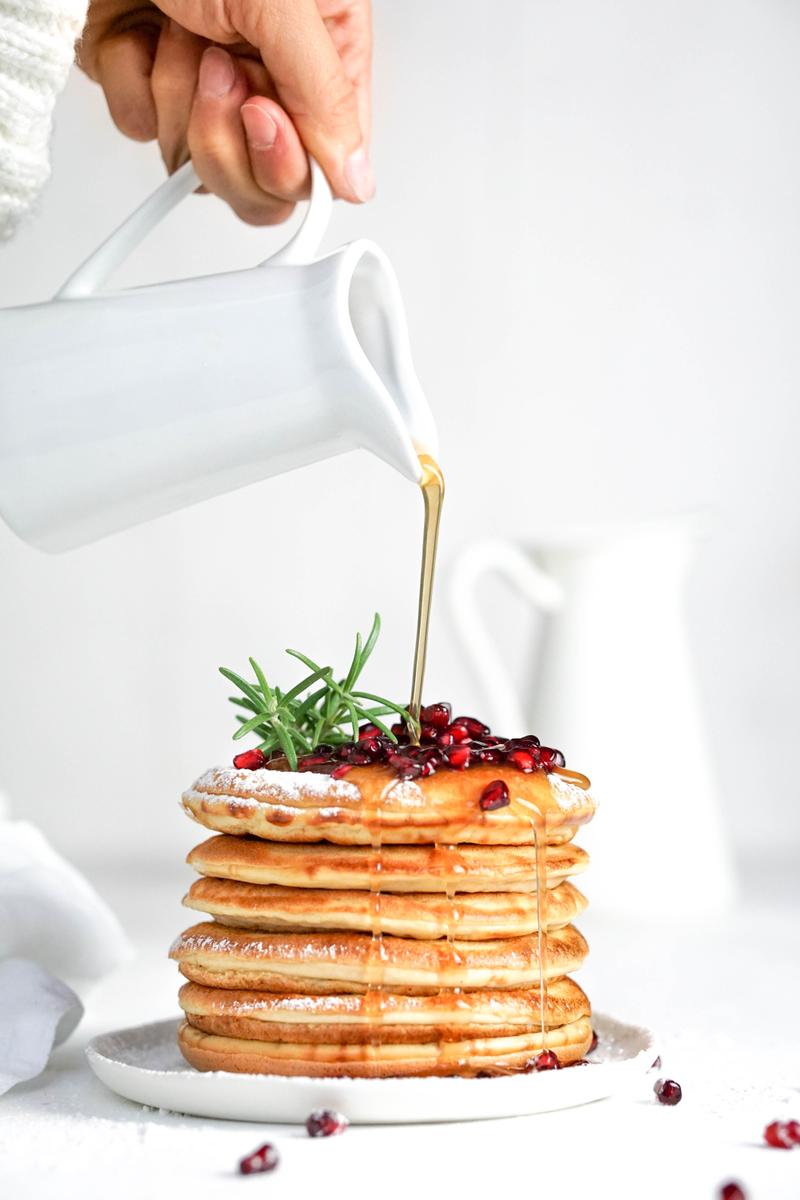 Rezeptbild: gesunde Pancakes – mein Grundrezept mit Dinkelmehl