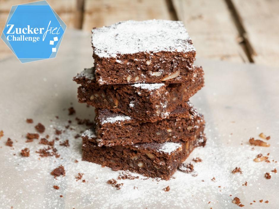 Rezeptbild: Glutenfreie Brownies ohne Zucker und Ei