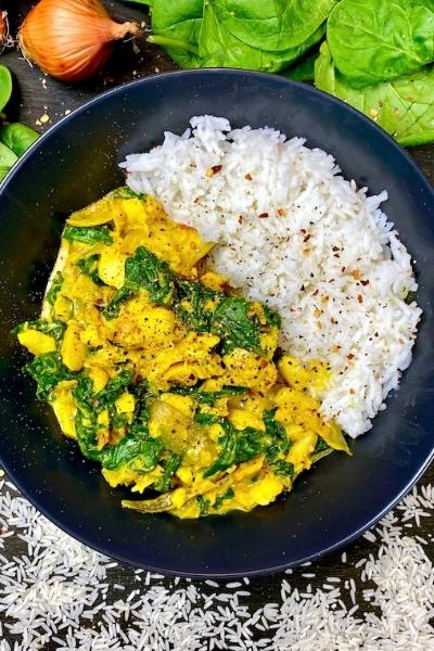 Rezeptbild: Gesundes Fisch-Curry mit Reis