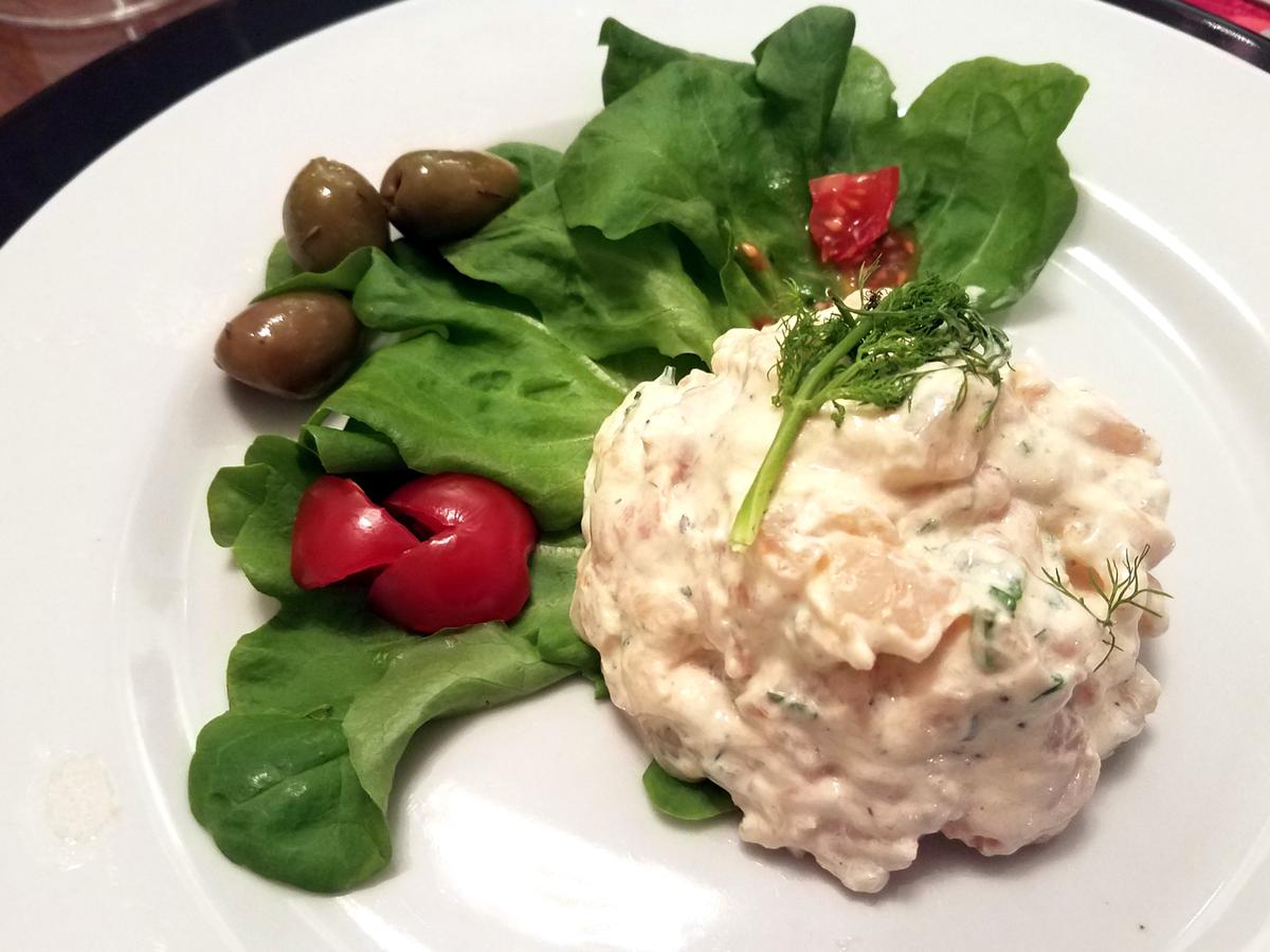 Rezeptbild: Garnelen und geraeucherter Lachs Tartar