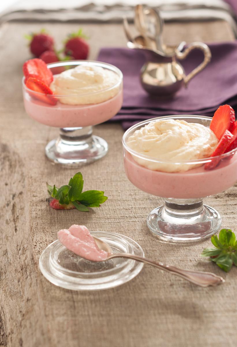 Rezeptbild: Erdbeer-Vanille-Mousse