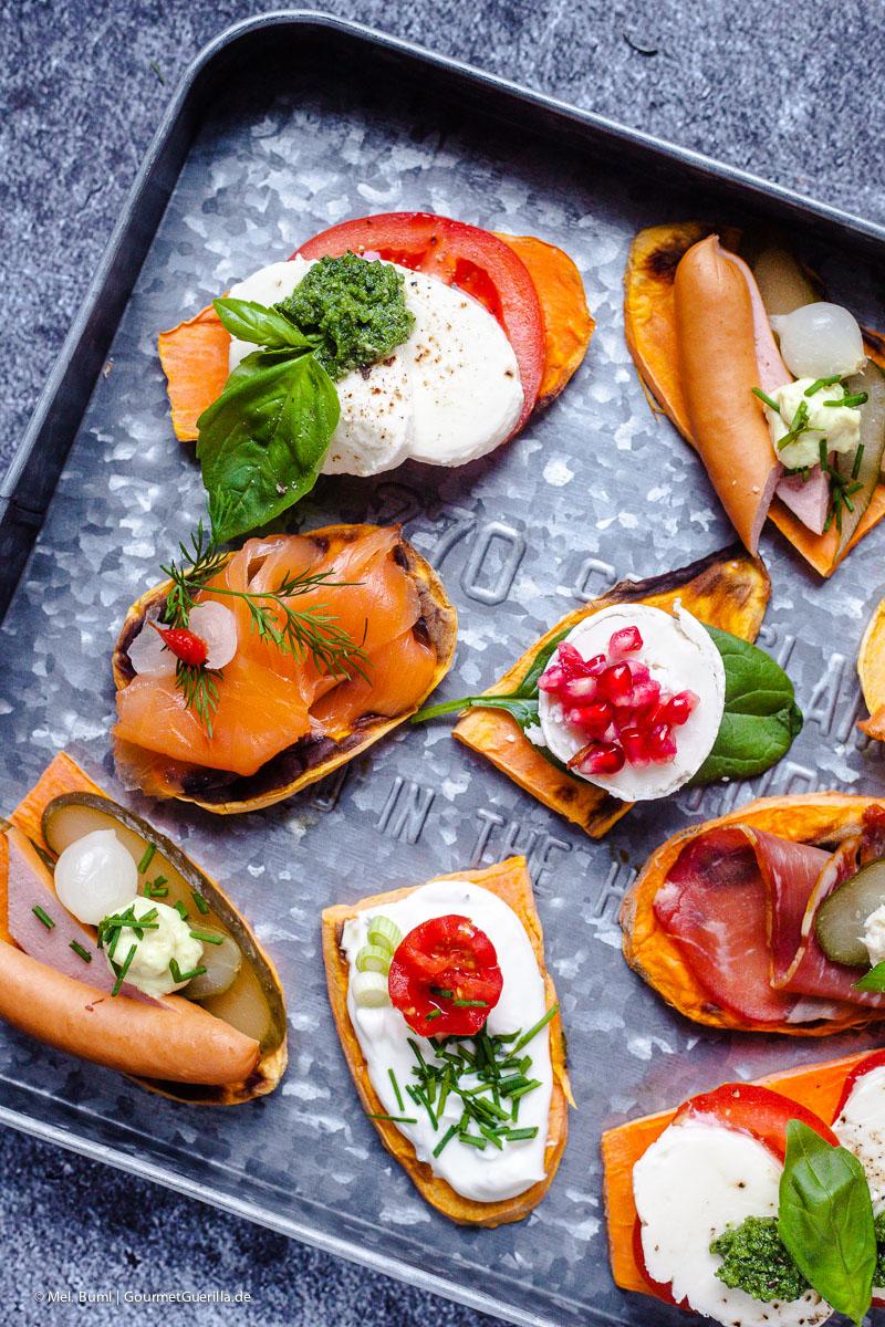 Rezeptbild: {LOW-CARB SNACK} HERZHAFTE SÜSSKARTOFFEL- SCHNITTCHEN AUS DEM TOASTER. 