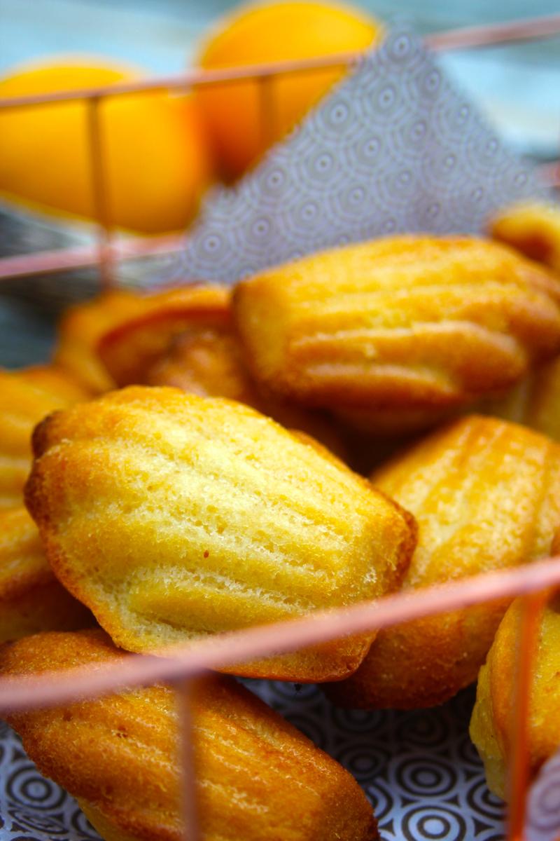 Rezeptbild: Orangen-Madeleines mit Orangengelee-Füllung