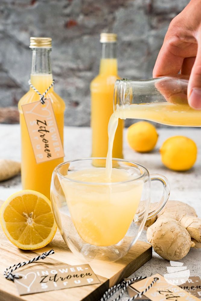 Rezeptbild: Ingwer-Zitronen-Sirup ganz einfach