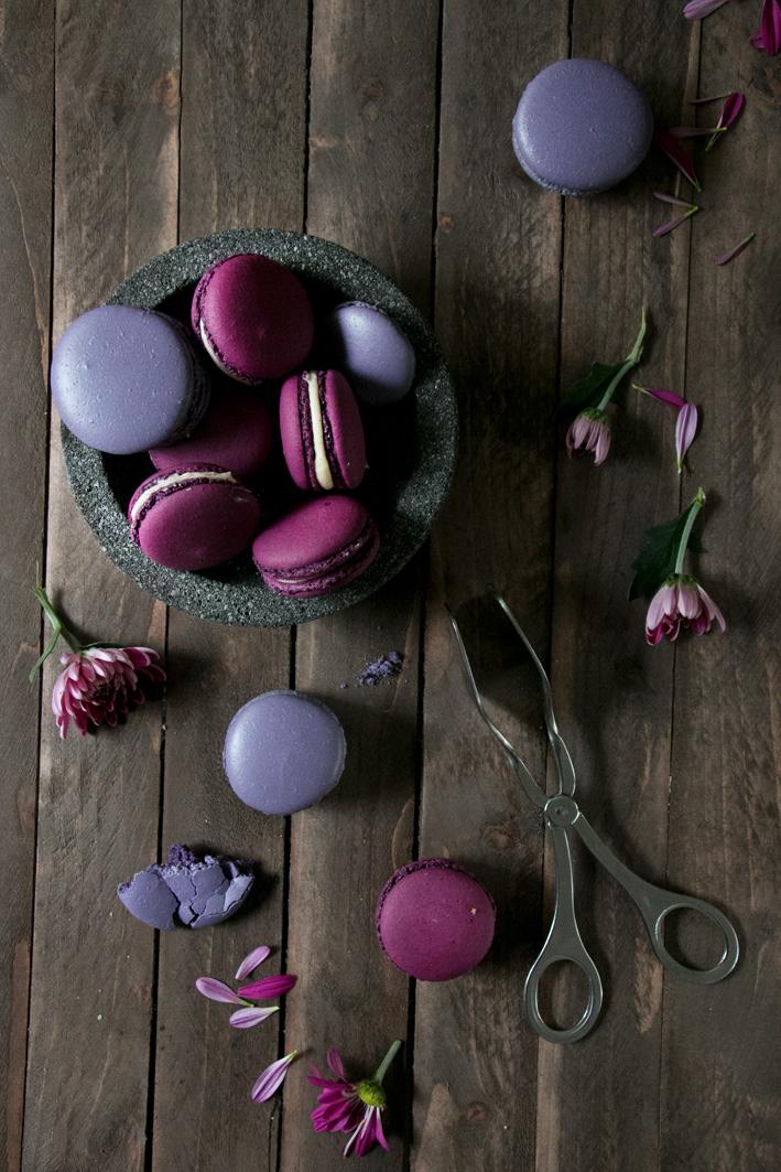 Rezeptbild: Brombeer Balsamico Macarons