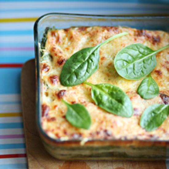 Rezeptbild: Lasagne mit Spinat und Bechamelsauce