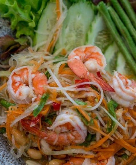 Rezeptbild: Thailändischer Papaya Salat – Som Tam Originalrezept