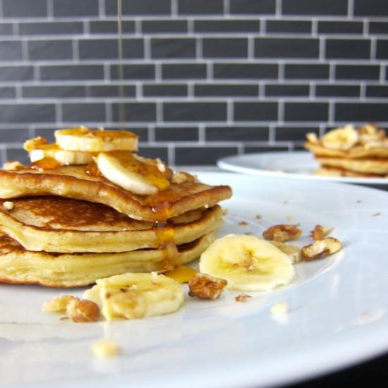 Rezeptbild: Nussige Bananen Pancakes
