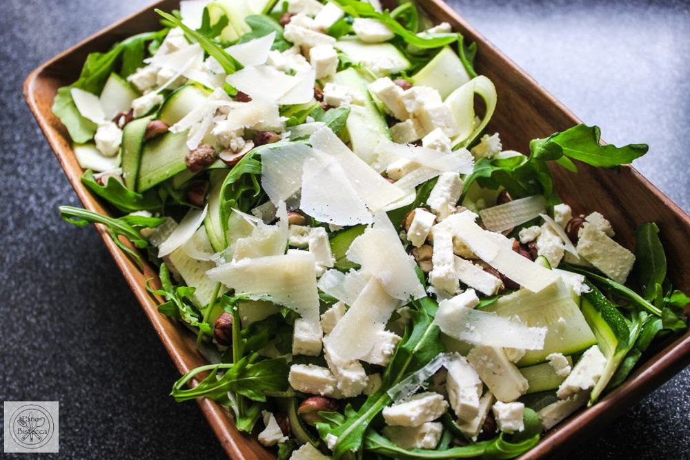 Rezeptbild: Zucchini Salat mit Kaese