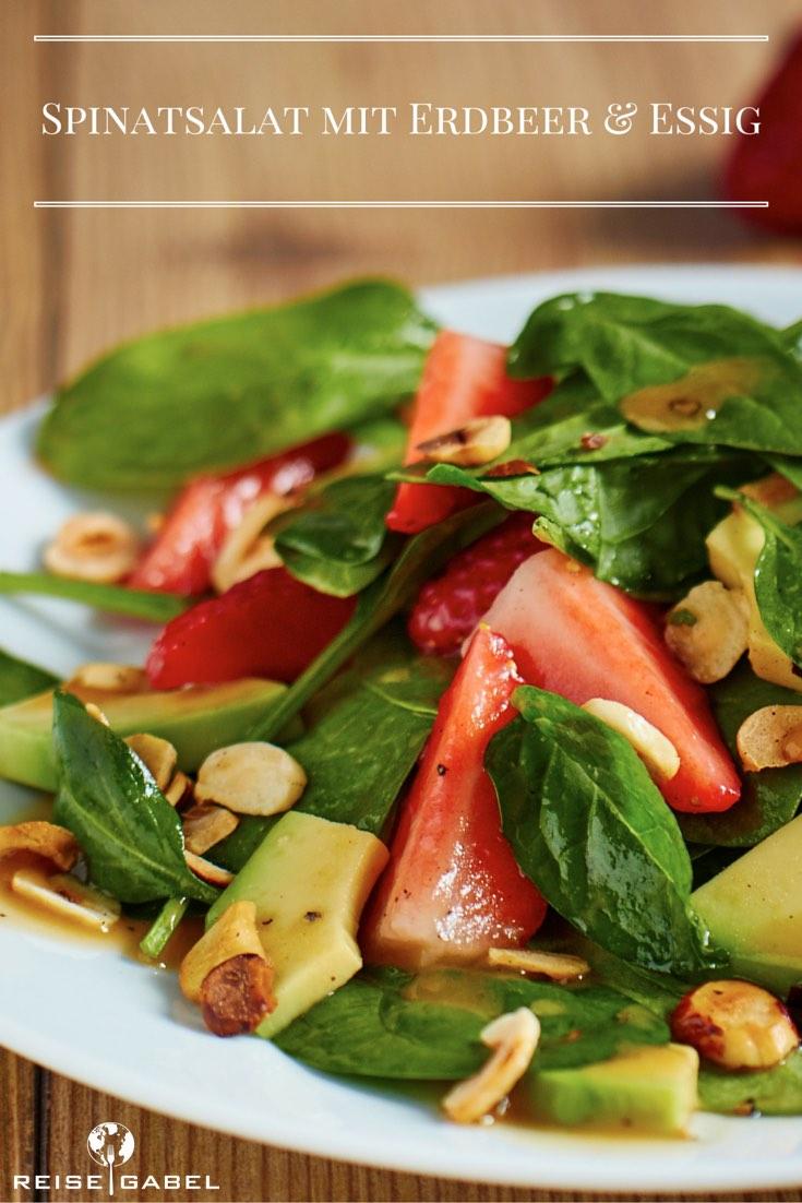 Rezeptbild: Spinatsalat mit Erdbeeren und Avocado