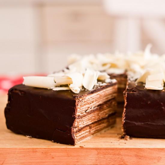 Rezeptbild: Baumkuchen, Schokolade und Nougat