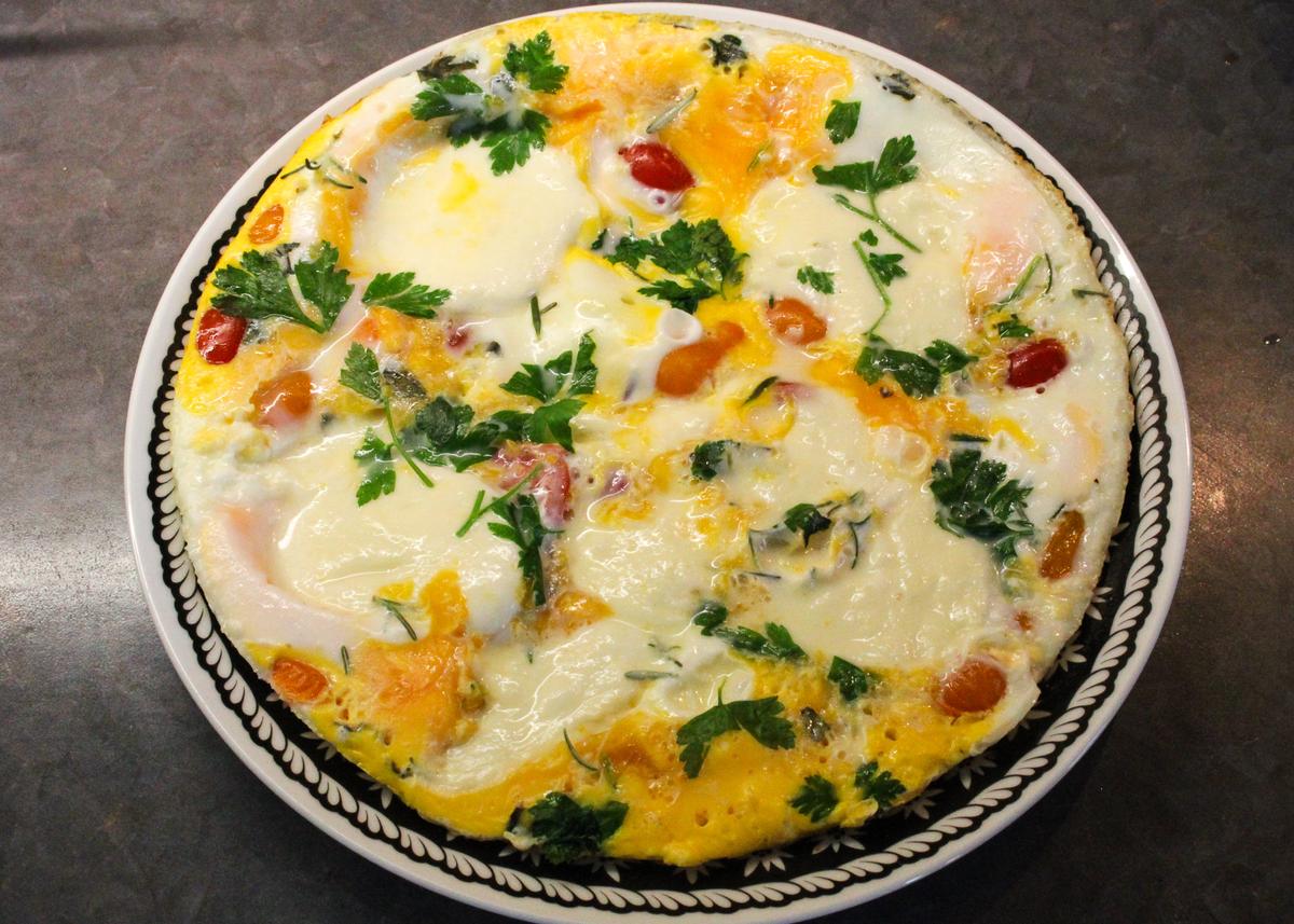 Rezeptbild: Andrea's Fruehstuecks Omelette mit Mozzarella