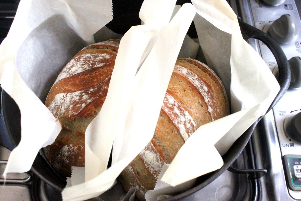 Rezeptbild: Sauerteig Weizen-Roggen Brot aus dem Topf