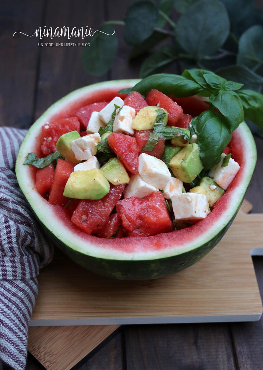 Rezeptbild: Melonen-Avocado-Feta-Salat