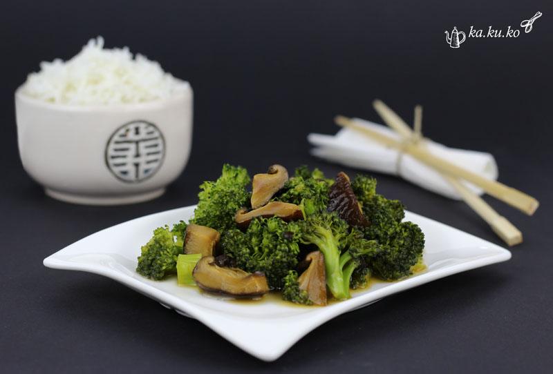 Rezeptbild: Broccoli-Shiitake-Wok mit Basmati-Reis