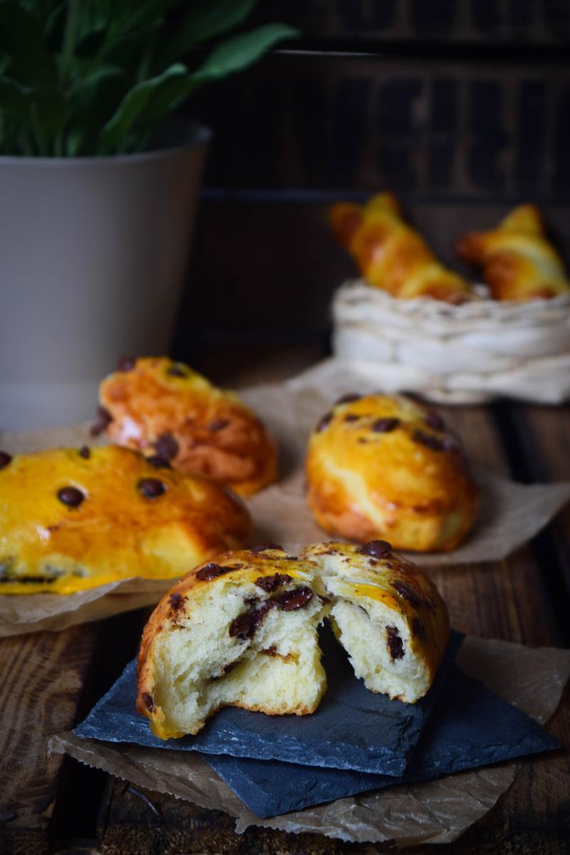 Rezeptbild: Brioche Schokoladen Brötchen