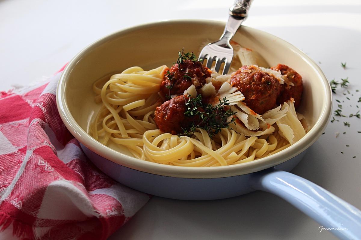 Rezeptbild: Spaghetti mit Hackbällchen