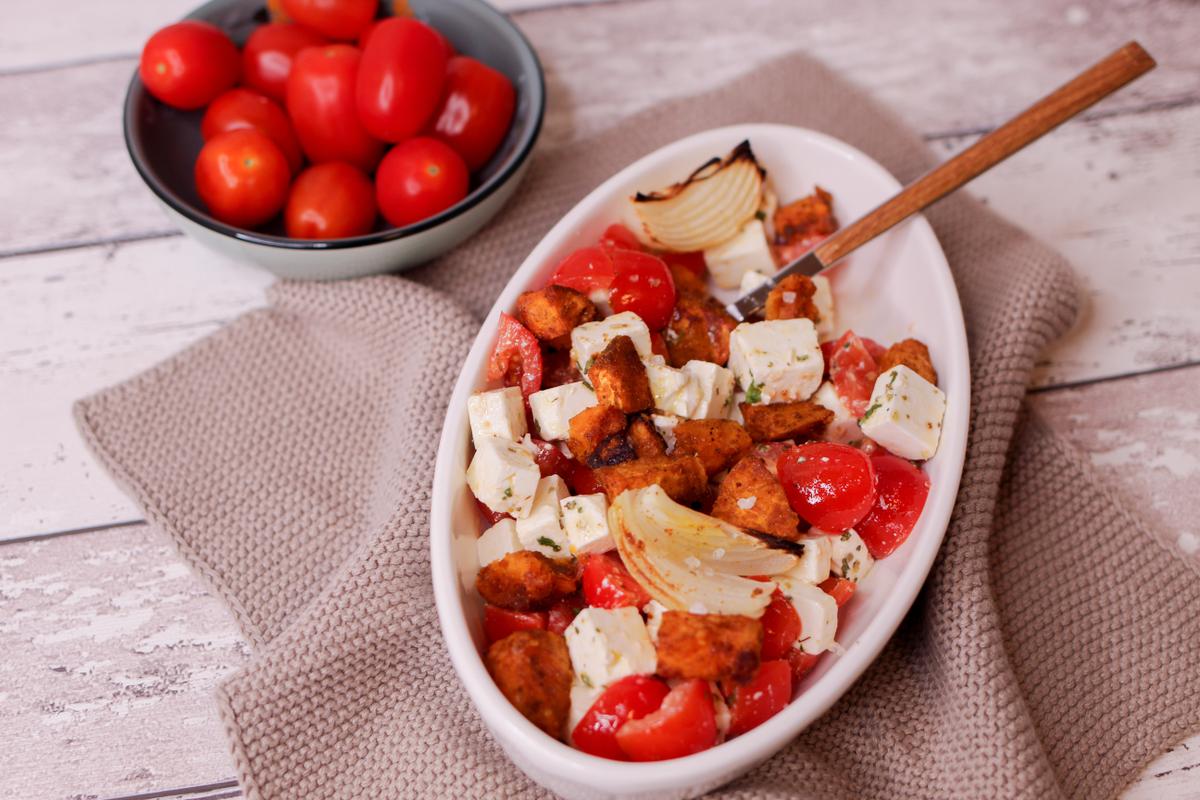 Rezeptbild: Süßkartoffel mit würzigem Feta