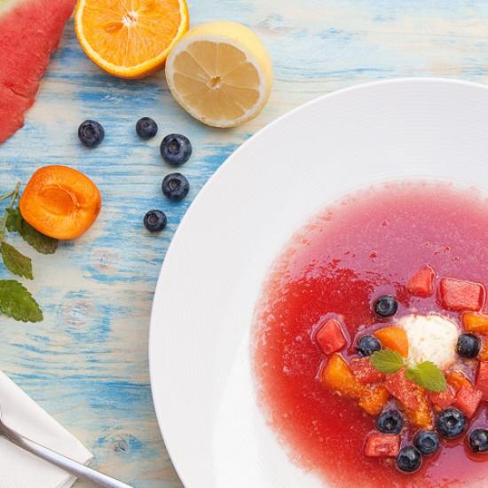 Rezeptbild: Süßes Wassermelonen Gazpacho Rezept
