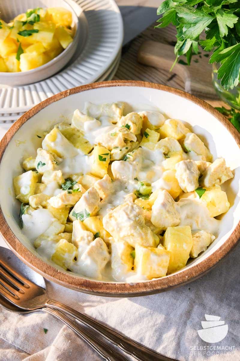 Rezeptbild: Einfacher Geflügelsalat mit Ananas