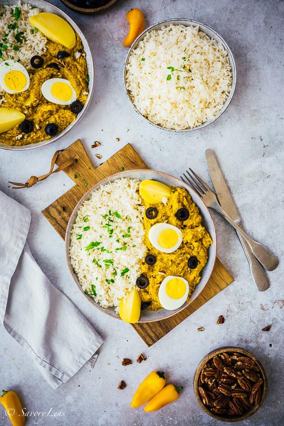 Rezeptbild: Aji de Gallina – Pikantes Hühnergericht aus Peru