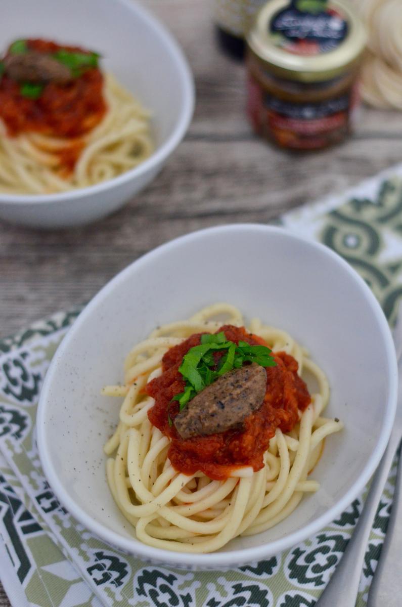 Rezeptbild: Pasta mit Cotechino in Tomatensauce