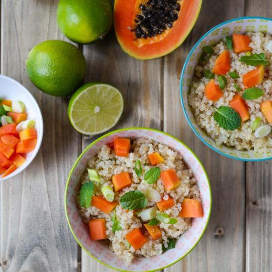 Rezeptbild: Quinoa-Salat mit Papaya