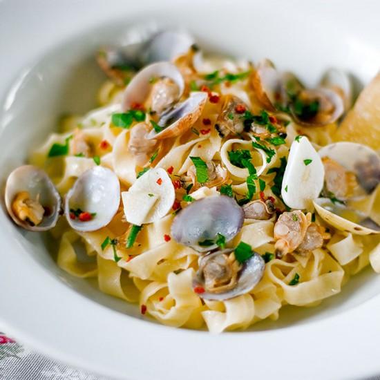 Rezeptbild: Tagliatelle mit Venusmuscheln