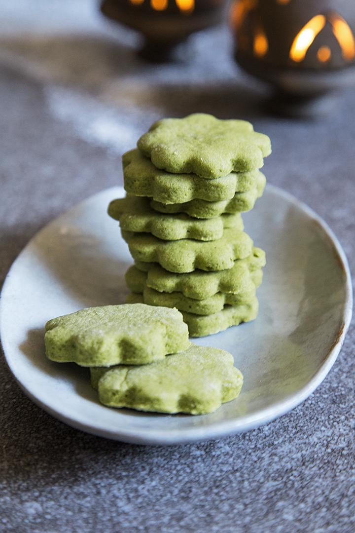 Rezeptbild: Matcha-Butterplätzchen