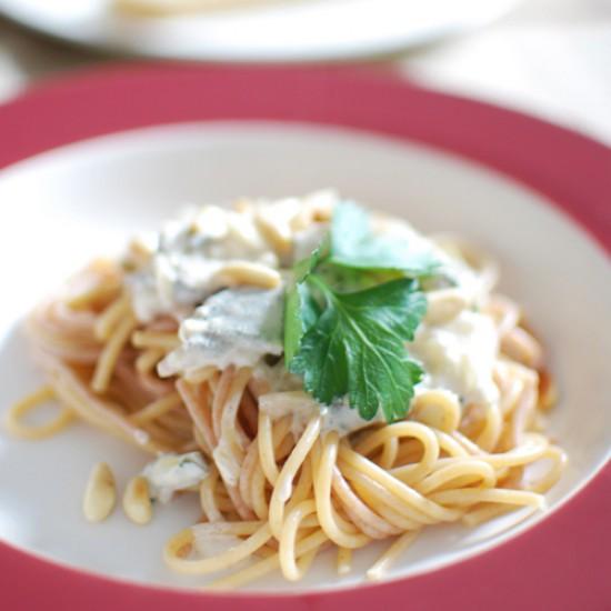 Rezeptbild: Spaghetti mit Salbei-Sauce (vegan)