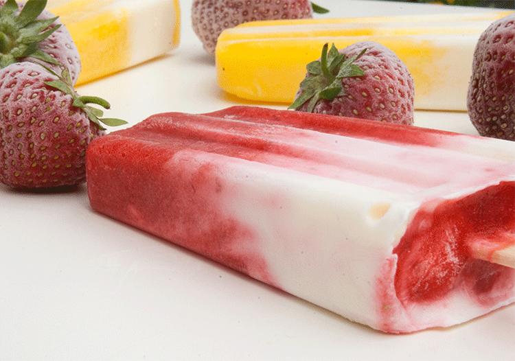 Rezeptbild: Frucht-Joghurt-Eis mit Frischkäse