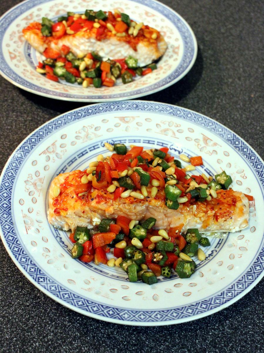 Rezeptbild: Lachs mit Knuspergemuese