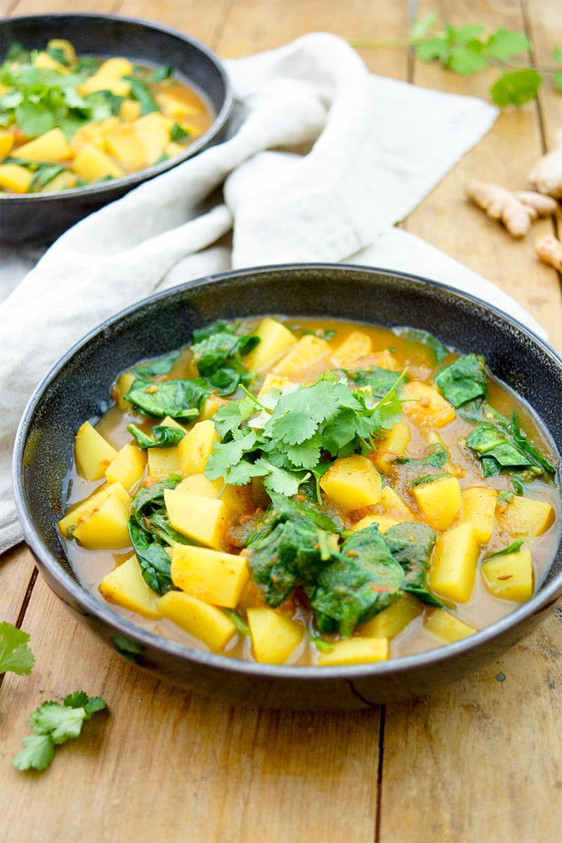 Rezeptbild: Kartoffel-Spinat-Curry