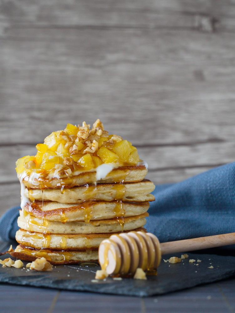 Rezeptbild: Pancakes mit Safran-Äpfeln