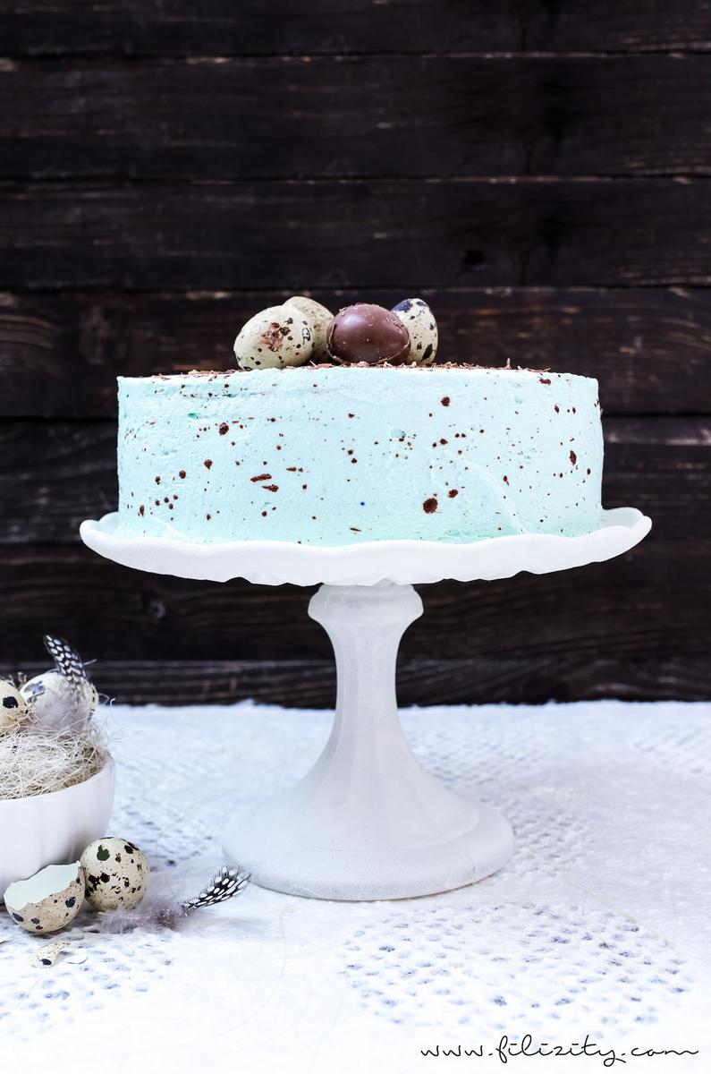 Rezeptbild: Gesprenkelte Vanille-Nougat-Torte