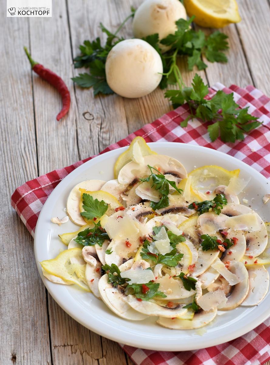 Rezeptbild: Champignons-Zitronen-Carpaccio