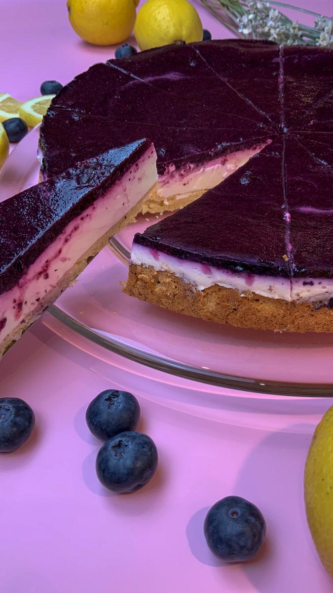 Rezeptbild: Mein liebstes low carb Blueberry Cheesecake Rezept