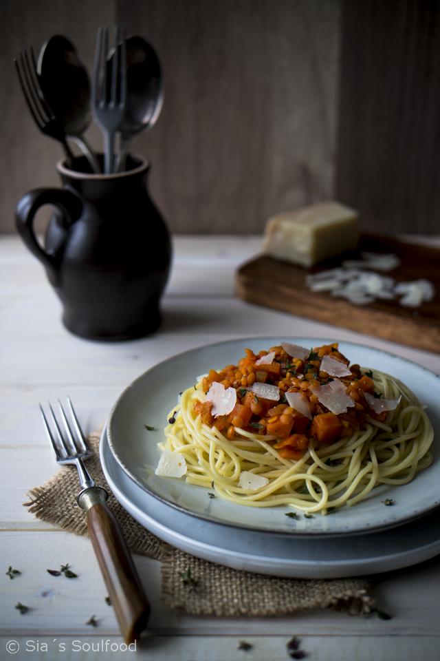Rezeptbild: Spaghetti mit Linsen-Sauce 