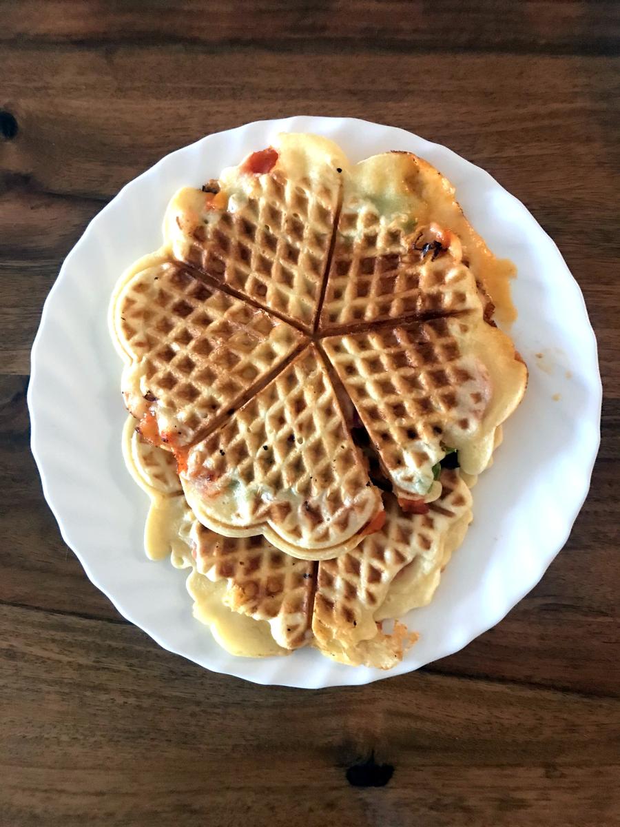 Rezeptbild: Glutenfreie Waffeln, suess und salzig