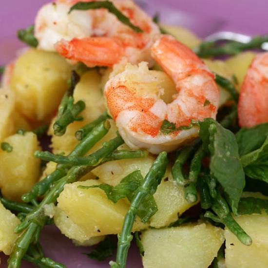 Rezeptbild: Kartoffe-Meeresspargel-Salat
